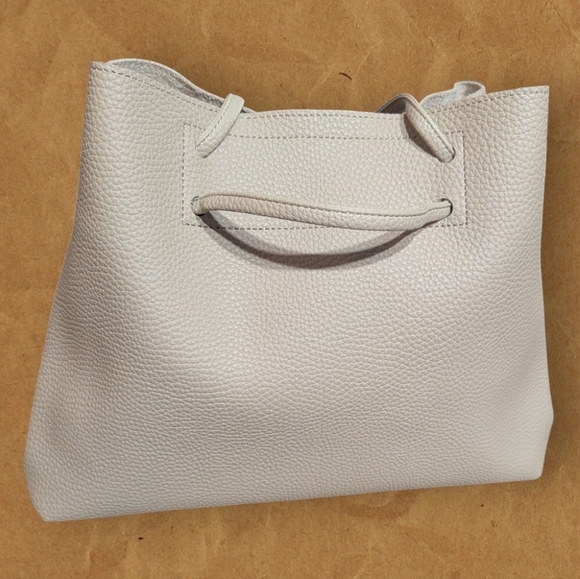 NWT 8 Other Reasons Elegant Cream Slouchy Bucket Bag - Picture 6 of 10